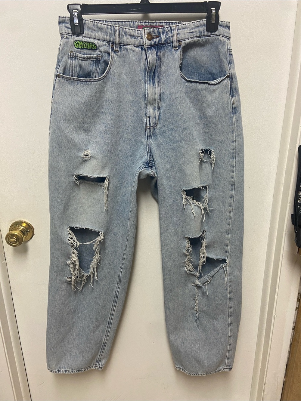 Empyre Light Wash Distressed Flare Jeans